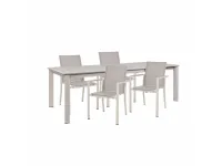 Tavolo da giardino Tavolo allungabile konnor 160/240 con 4 poltroncine konnor rastin - bizzotto Bizzotto a prezzo ribassato