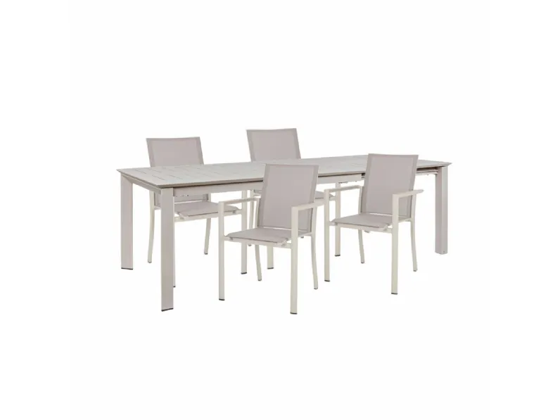 Tavolo da giardino Tavolo allungabile konnor 160/240 con 4 poltroncine konnor rastin - bizzotto Bizzotto a prezzo ribassato