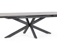 Tavolo da giardino Tavolo pascal allungabile 200-26 cm con 8 poltrone krion antracite a marchio Bizzotto a prezzo scontato