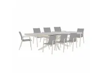 Tavolo da giardino modello Tavolo pascal allungabile 200/260 cm con 8 poltrone odeon rastin - bizzotto Bizzotto con forte sconto