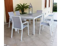 Tavolo da giardino Set portland 175/235 cm bianco cosma a marchio Cosma outdoor living a prezzo scontato