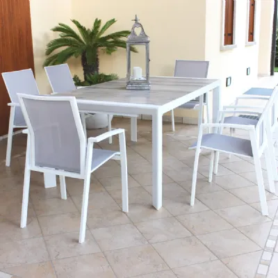 Tavolo da giardino Set portland 175/235 cm bianco cosma a marchio Cosma outdoor living a prezzo scontato