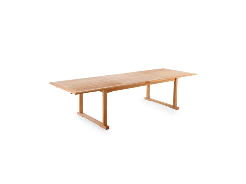 Tavolo da giardino Tavolo allungabile vero teak a marchio Md work a prezzo scontato