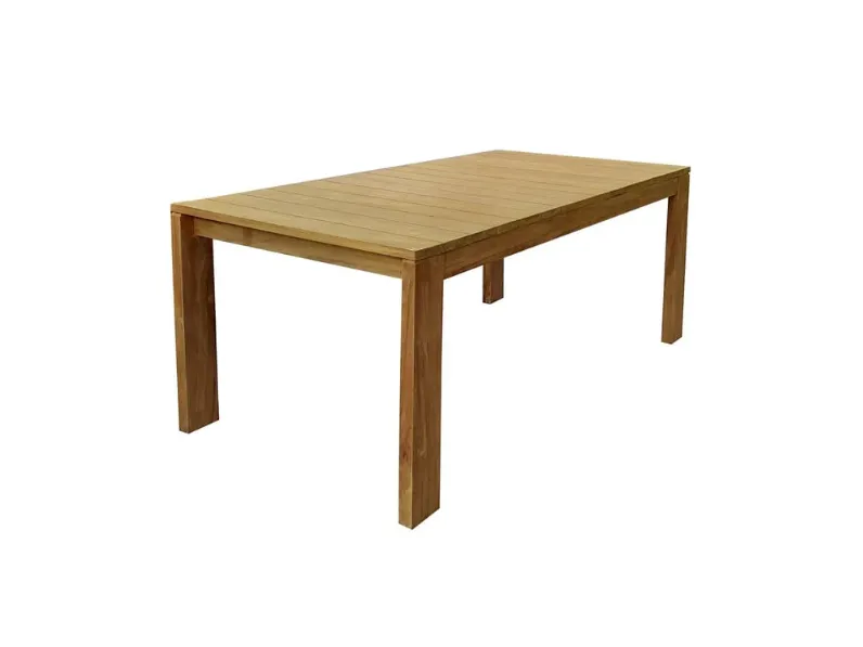 Tavolo per l'esterno modello Tavolo fisso legno teak 200 Outlet etnico a prezzi convenienti