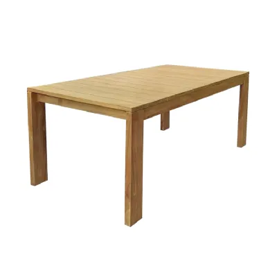 Tavolo per l'esterno modello Tavolo fisso legno teak 200 Outlet etnico a prezzi convenienti