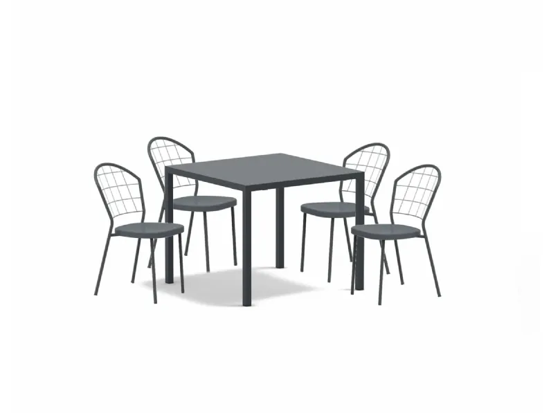 Tavolo per l'esterno Tavolo quatris con 4 smooth Vermobil a prezzo ribassato