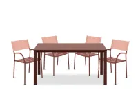 Tavolo scontato per l'esterno Set tavolo bundi160/220 cm 4 sedie Vermobil