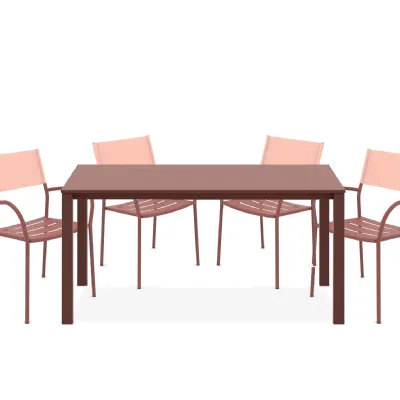 Tavolo scontato da giardino Set tavolo bundi160/220 cm 4 sedie Vermobil