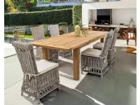 Tavolo per l'esterno Tavolo allungabile bounty 160/180 a marchio Outlet etnico a prezzo ribassato