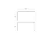 Tavolo da giardino modello Tavolo piave 160x90 piano laminato corda Nardi in offerta