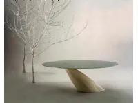 Tavolo in ceramica ovale Oasi Domitalia in offerta outlet