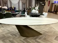 Tavolo in ceramica ovale Oasi Domitalia in offerta outlet