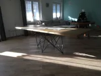 OFFERTA tavolo RENDY di CUCINESTORE (misura 250x110cm) con piano in legno massello