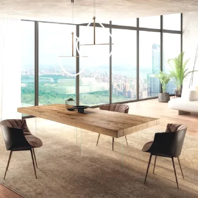 Tavolo fisso in legno e resina SCONTATO 