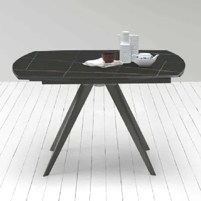 Tavolo Caponord Target point in ceramica Rettangolare allungabile 