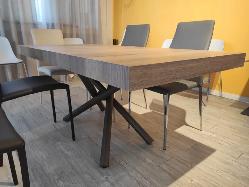 Tavolo in legno rettangolare Fahrenheit Altacom in offerta outlet