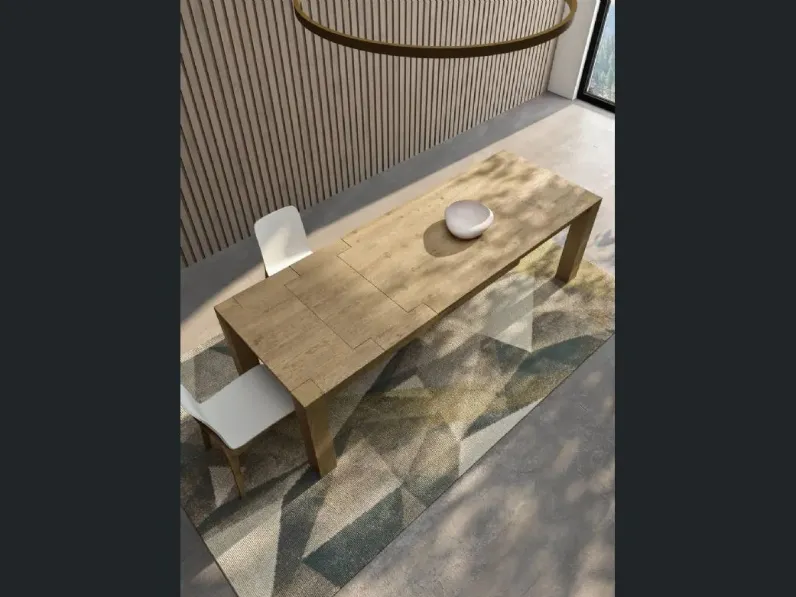 Tavolo rettangolare in legno Acheo di Fratelli mirandola in Offerta Outlet