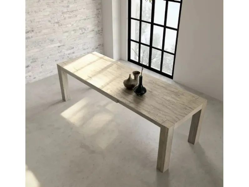 Tavolo rettangolare in legno Acheo di Fratelli mirandola in Offerta Outlet