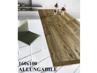 Tavolo in legno rettangolare Air allungabile 160x100 Lago in offerta outlet