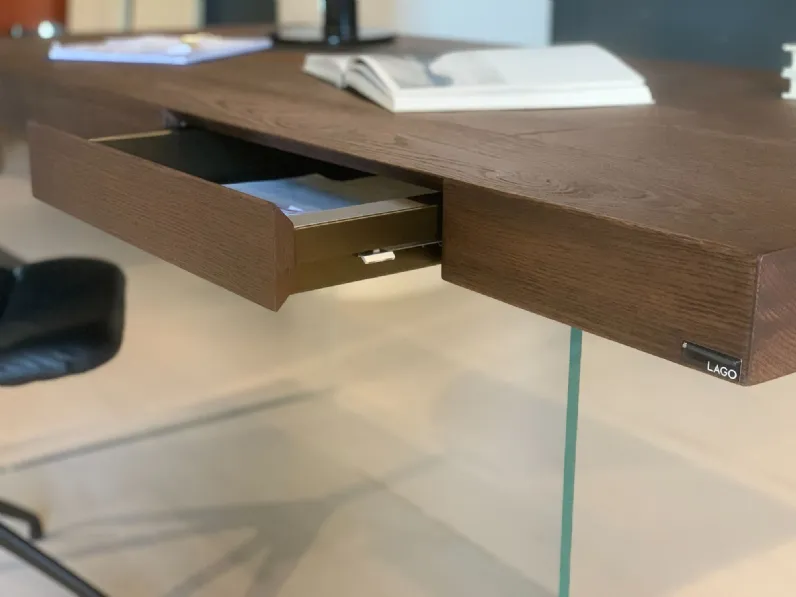 Tavolo Air Desk Lago in legno rettangolare, offerta outlet!
