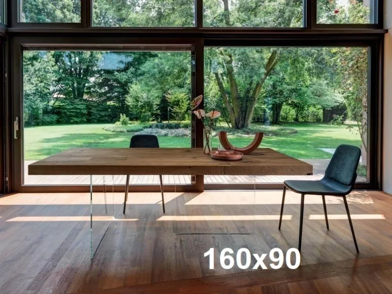 Tavolo in legno rettangolare Air fisso 160x90 wildwood Lago a prezzo scontato