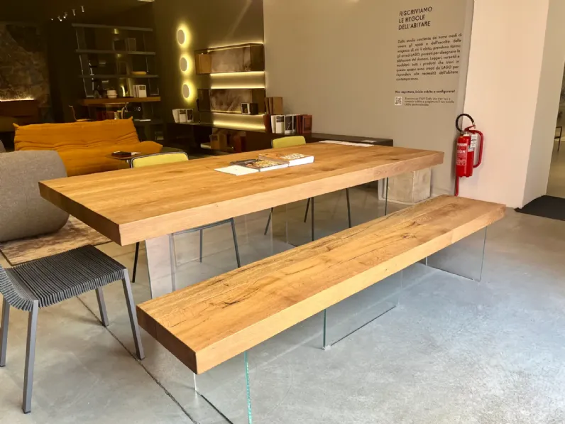 Tavolo in legno rettangolare Air Lago in offerta outlet