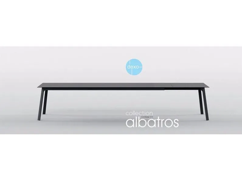 Tavolo in vetro rettangolare Albatros * Dexo in offerta outlet