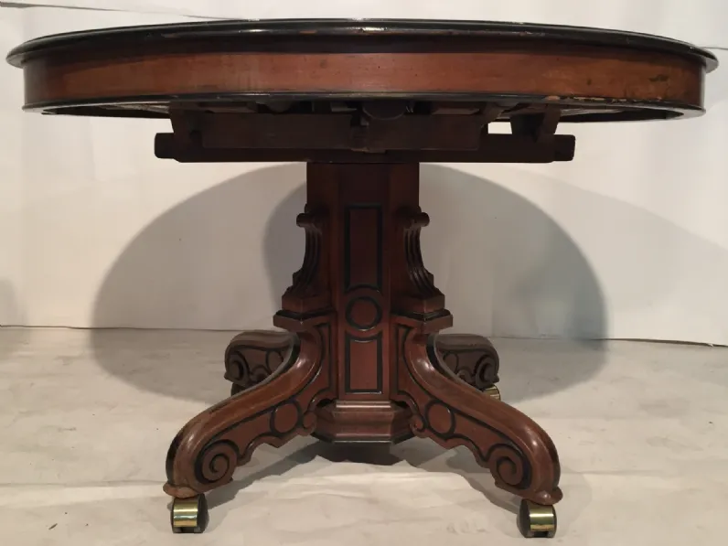 Tavolo Antico tavolo allungabile stile luigi filippo del 1800 in noce Artigianale in OFFERTA OUTLET