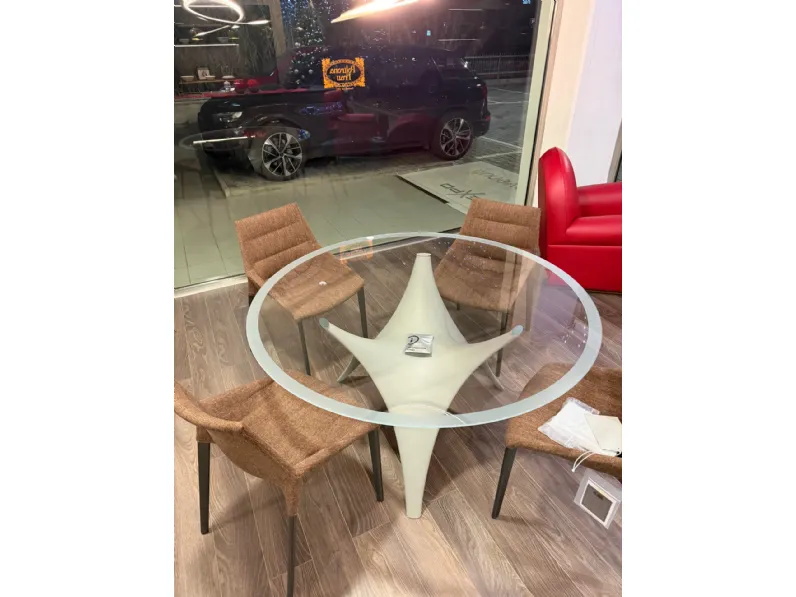 Tavolo in vetro rotondo Arc Molteni & c a prezzo ribassato