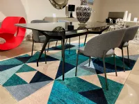 Tavolo in vetro ovale Arkos Sovet in offerta outlet