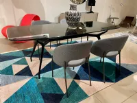 Tavolo in vetro ovale Arkos Sovet in offerta outlet