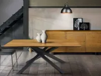 Tavolo in legno rettangolare Rovere 4  Artigianale a prezzo scontato