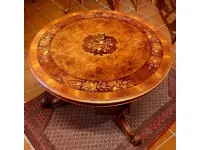 Tavolo rotondo in legno Olandese rotondo di Artigianale in Offerta Outlet