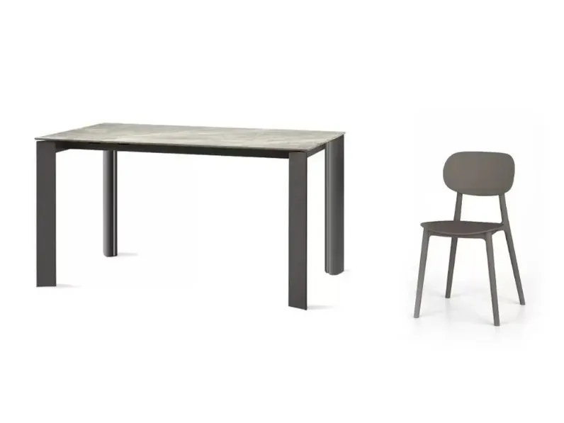 Tavolo rettangolare in altri materiali Tavolo allungabile gres di Artigianale in Offerta Outlet