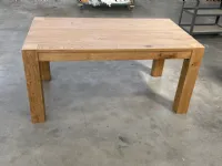 Tavolo rettangolare in legno Tavolo country rovere di Artigianale in Offerta Outlet