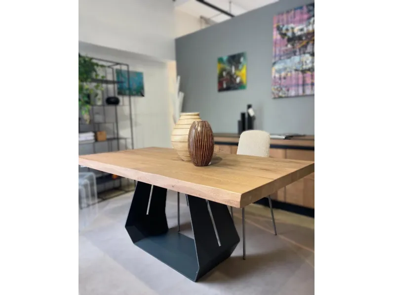 Tavolo rettangolare in legno Bangkok di Le fablier in Offerta Outlet 