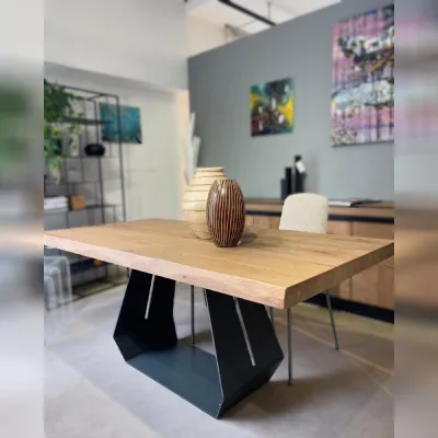 Tavolo rettangolare in legno Bangkok di Le fablier in Offerta Outlet 