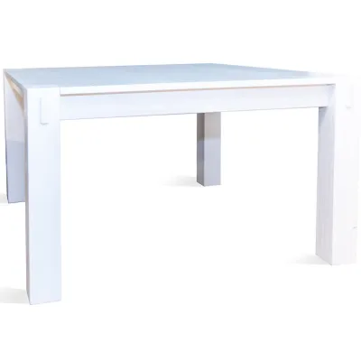Tavolo Bianco Artigianale in legno Fisso