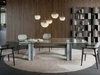 Tavolo Bilbao glass  Cattelan italia in vetro Fisso 