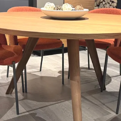 Tavolo in legno rotondo Bistrot La casa moderna in offerta outlet