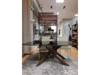 Tavolo sagomato in vetro Artistico di Bontempi in Offerta Outlet
