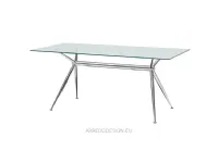 Tavolo in vetro rettangolare Brioso * Midj in offerta outlet