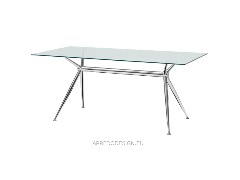 Tavolo in vetro rettangolare Brioso * Midj in offerta outlet