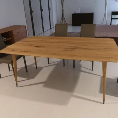 Tavolo rettangolare in legno Coco' di Callesella in Offerta Outlet