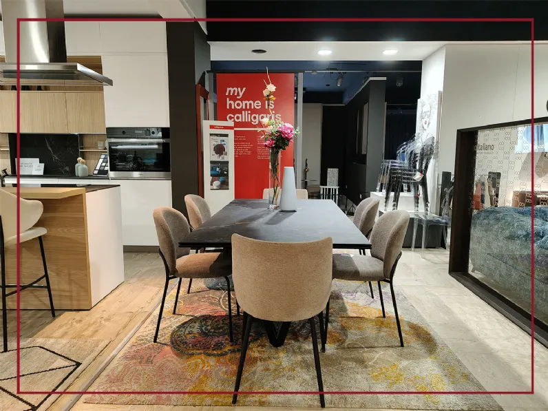 Tavolo rettangolare in ceramica Cartesio cs4111-r 200 di Calligaris in Offerta Outlet 