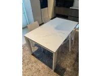 Tavolo con piano in marmo rettangolare di Calligaris a PREZZO OUTLET 