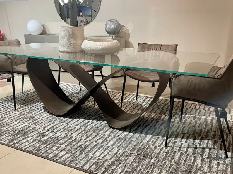 Tavolo in vetro rettangolare Cattelan butterfly Cattelan italia a prezzo scontato