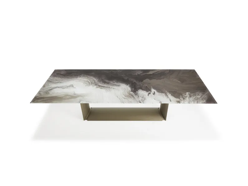 Outlet: Tavolo Cattelan Italia, piano in vetro rettangolare. Prezzo scontato!