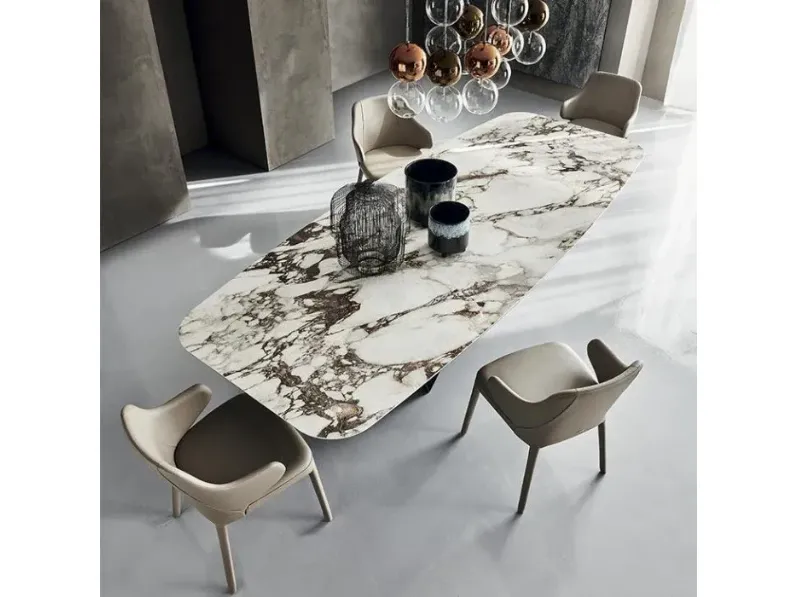 Tavolo Skorpio keramic Cattelan italia in marmo Fisso 