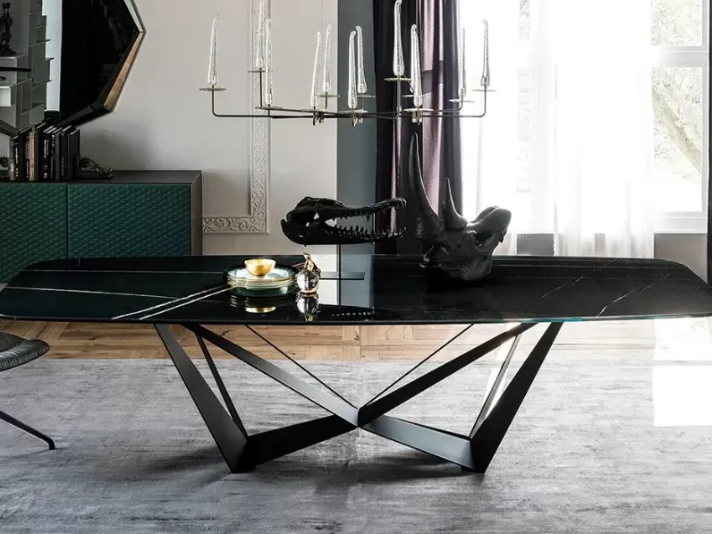 Tavolo Skorpio keramic Cattelan italia in marmo Fisso 
